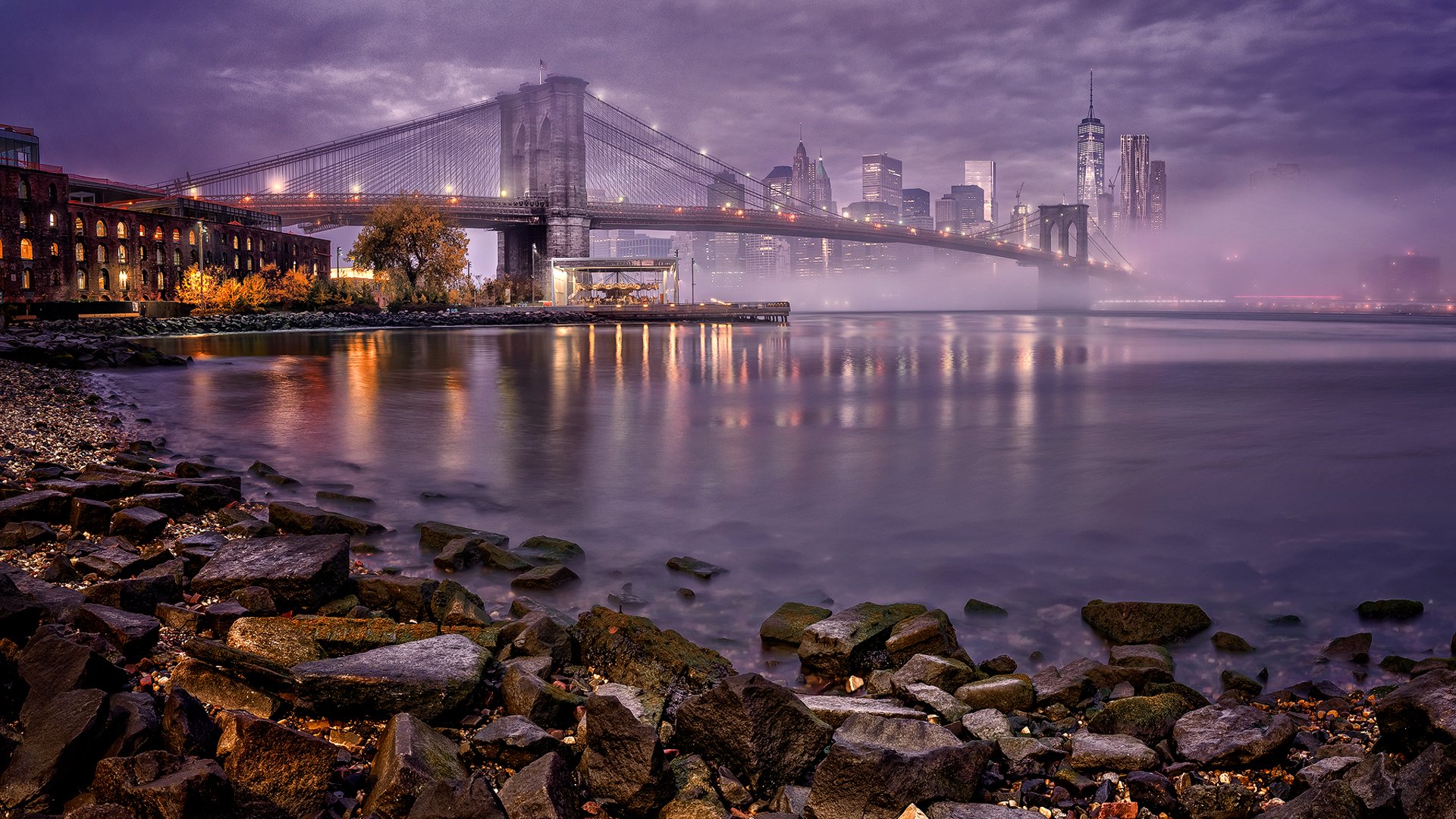 usa-bridges-houses-stones-coast-manhattan-new-york-city-night-cities